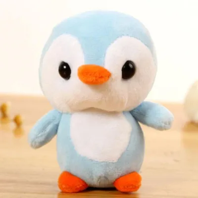 10cm Cute Big Head Penguin Short Plush Kids Toys PP Cotton Stuffed Doll