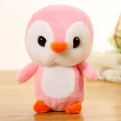 10cm Cute Big Head Penguin Short Plush Kids Toys PP Cotton Stuffed Doll