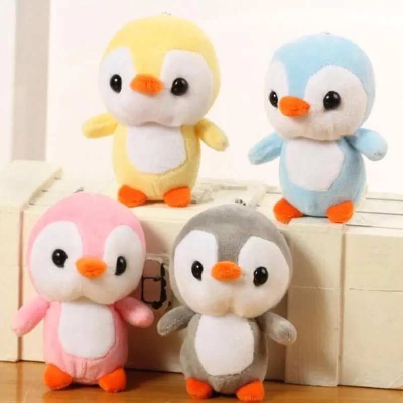 10cm Cute Big Head Penguin Short Plush Kids Toys PP Cotton Stuffed Doll