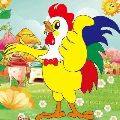 Child Wooden Cartoon Animal Puzzle Toy 15*15