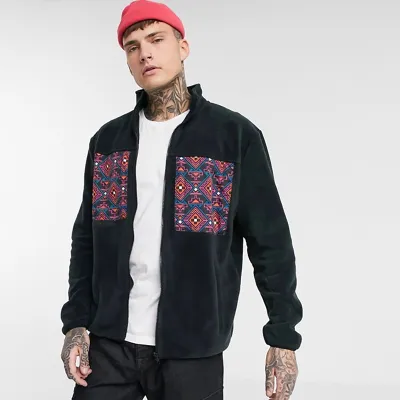 S-XXL Men Street Style Polar Fleece Zipper Cardigan Tops