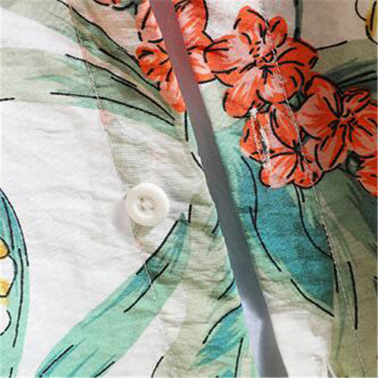 Wholesale M-5XL Men Fashion Leaf Printed Loose Shirt And
