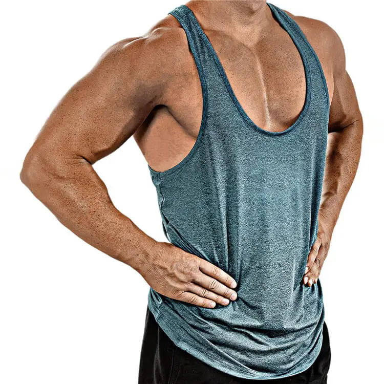 M-3xl Men Fashion Solid Color Loose Fit Cotton Blend Sport Tank Top
