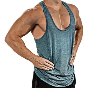 M-3xl Men Fashion Solid Color Loose Fit Cotton Blend Sport Tank Top
