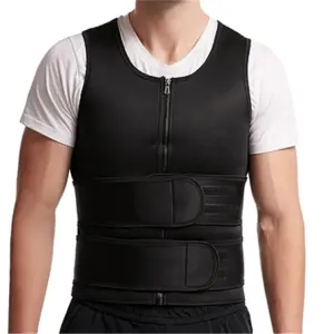 S-3XL Men Double Belt Sports Vest Shapewear Neoprene