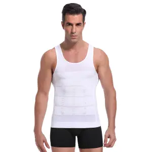 S-2XL Men Solid Color Breathable Sports Shaping Tank
