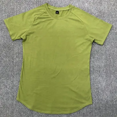 M-3XL Men Sports and Leisure Solid Color Cotton Crew Neck Short Sleeve T-Shirt