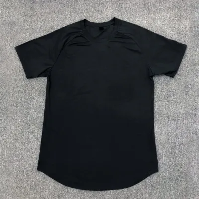 M-3XL Men Sports and Leisure Solid Color Cotton Crew Neck Short Sleeve T-Shirt