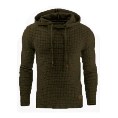 S-5XL Men Solid Casual Hoodie Polyester Blend