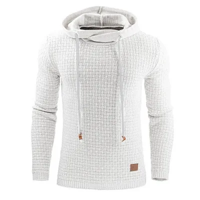 S-5XL Men Solid Casual Hoodie Polyester Blend