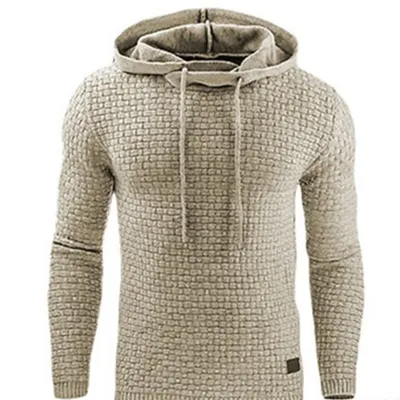 S-5XL Men Solid Casual Hoodie Polyester Blend