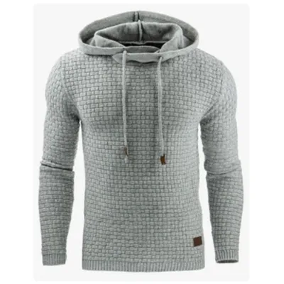 S-5XL Men Solid Casual Hoodie Polyester Blend