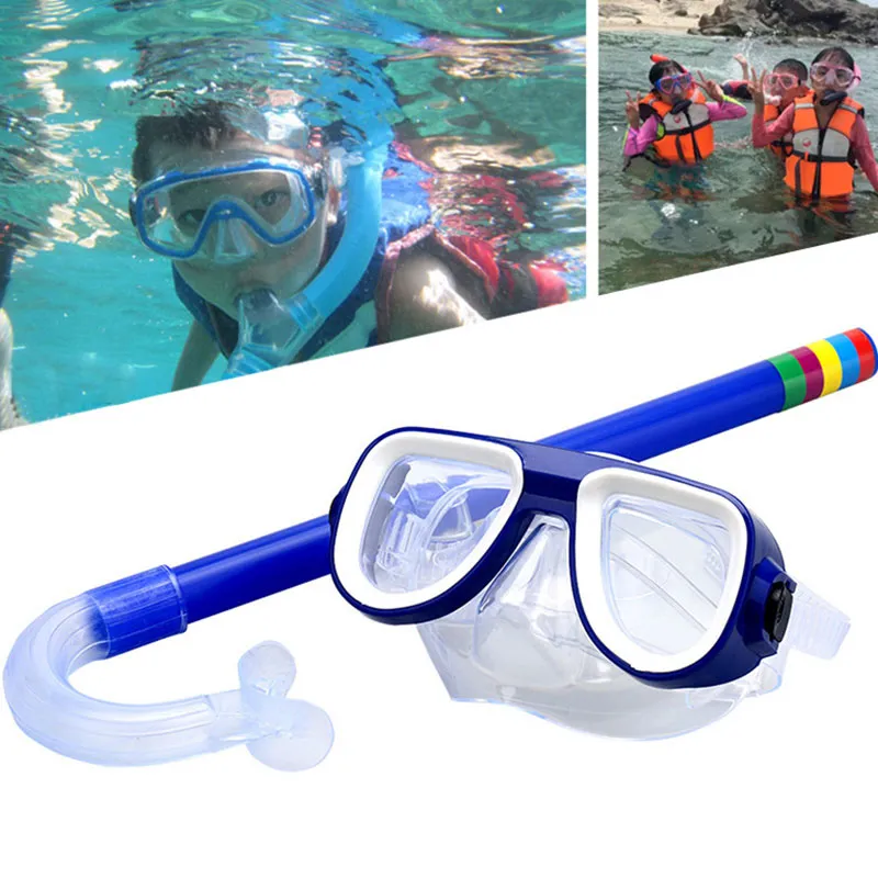 Children Snorkeling Diving Goggles With Breathing Tube PVC Material