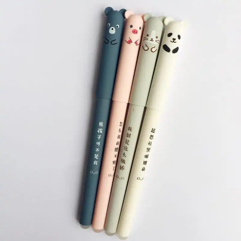 Cartoon Style Erasable Gel Pen for Office and Stationery