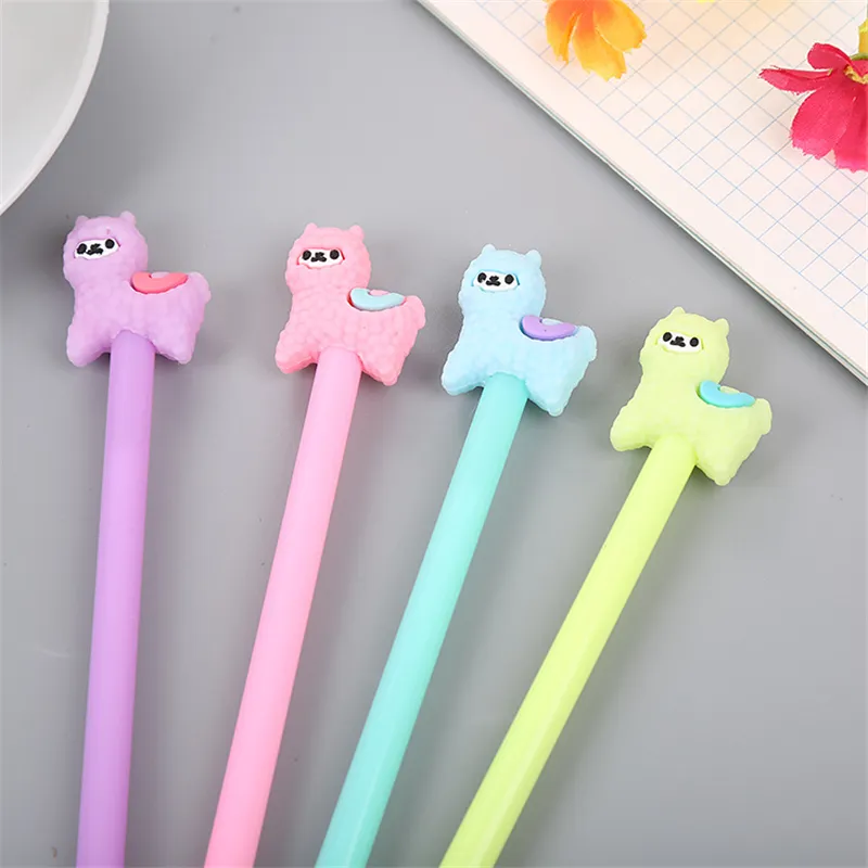 Creative Alpaca Style Solid Color Gel Pen for Office and Stationery