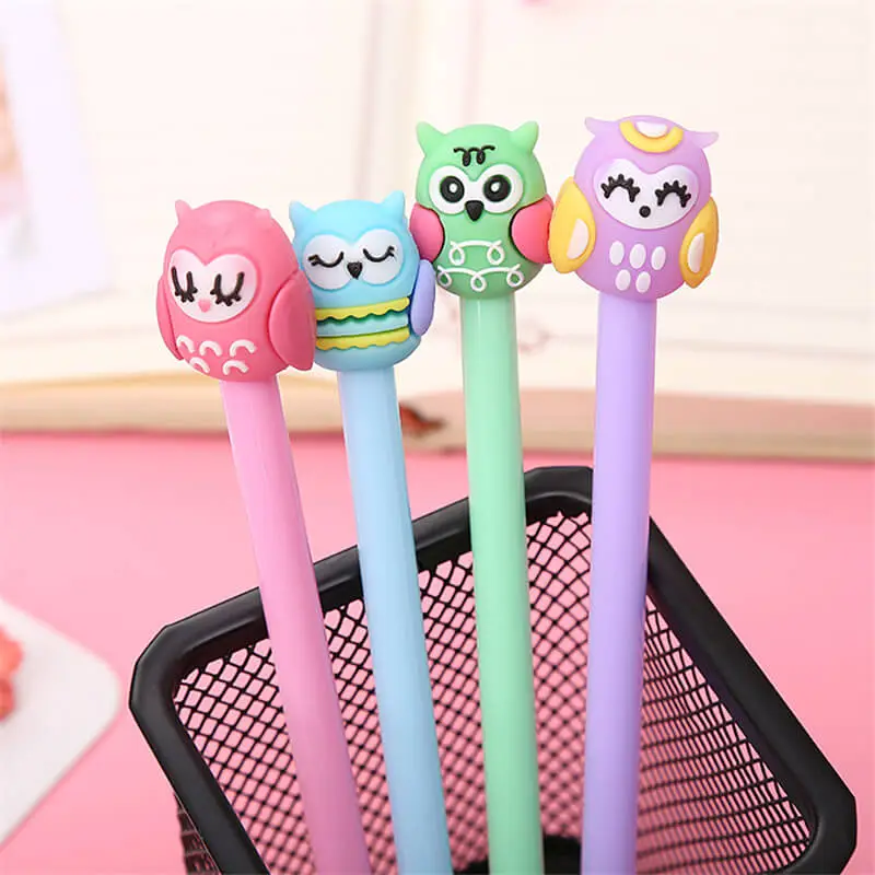 Creative Owl Cartoon Gel Pen 0.5mm Plastic Office Stationery