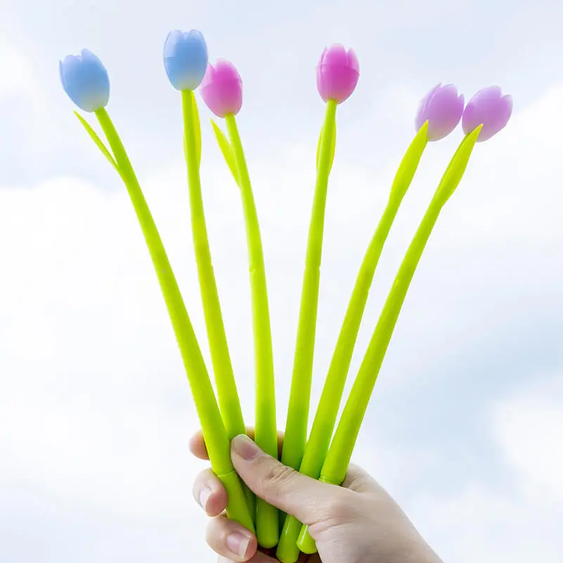 Creative Color-Changing Tulip Silicone Gel Pen 0.38mm