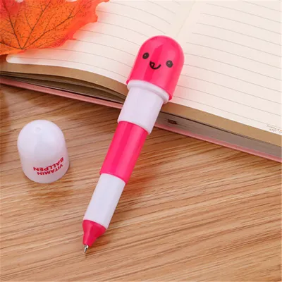 Cute Extension-type Capsule Shape Gel Pen for Office Stationery