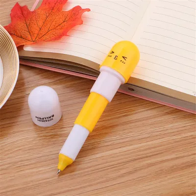 Cute Extension-type Capsule Shape Gel Pen for Office Stationery