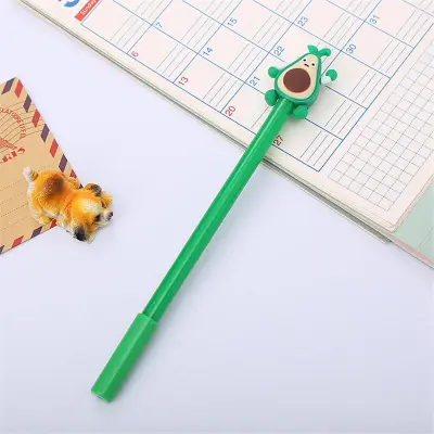 Office Stationery Fruit Decorate Gel Pen 0.5mm Plastic