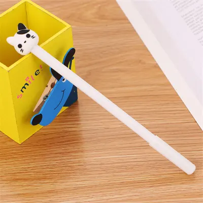 Cute Cat Decorate Gel Pen Office Stationery 0.5mm Smooth Writing