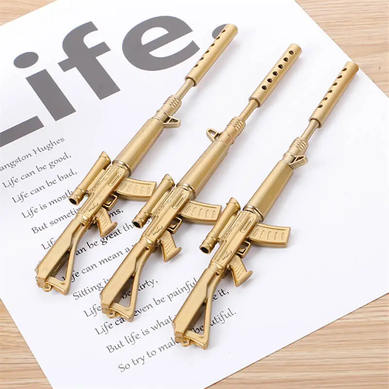 Creative Machine Gun Shape Gel Pen 0.5mm Stationery Office Writing Pen