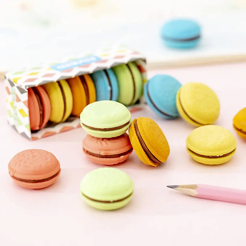 5pcs/box Creative Biscuit Shape Rubber Eraser Stationery