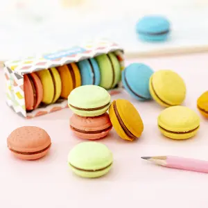 5pcs/box Creative Biscuit Shape Rubber Eraser Stationery