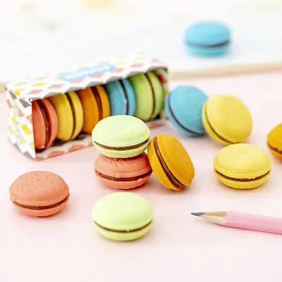 5pcs/box Creative Biscuit Shape Rubber Eraser Stationery