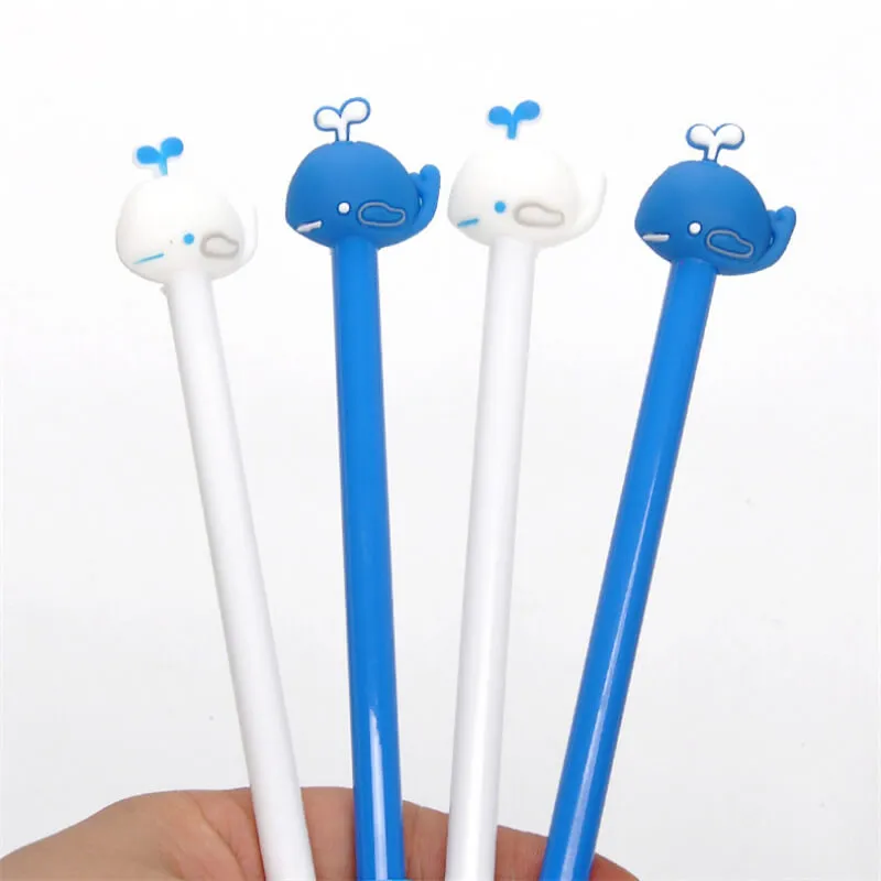 Creative Stationery Whale Shape Gel Pen 0.5mm Plastic for Office