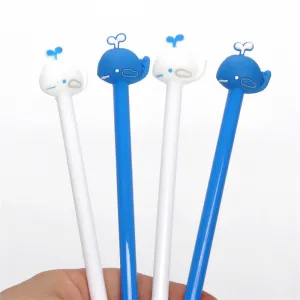 Creative Stationery Whale Shape Gel Pen 0.5mm Plastic for Office