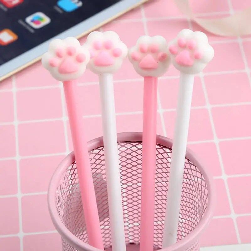 Creative Cartoon Cat Claw Decorate Gel Pen 0.5mm for Office Writing Stationery