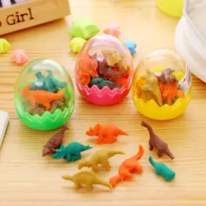Creative Dinosaur Egg Shape Eraser for Writing Corrections