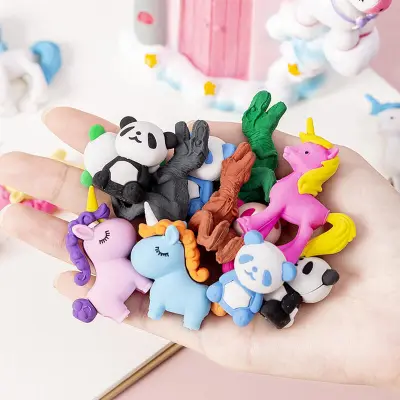 Creative Cute Animal Shape Eraser for Writing Correction