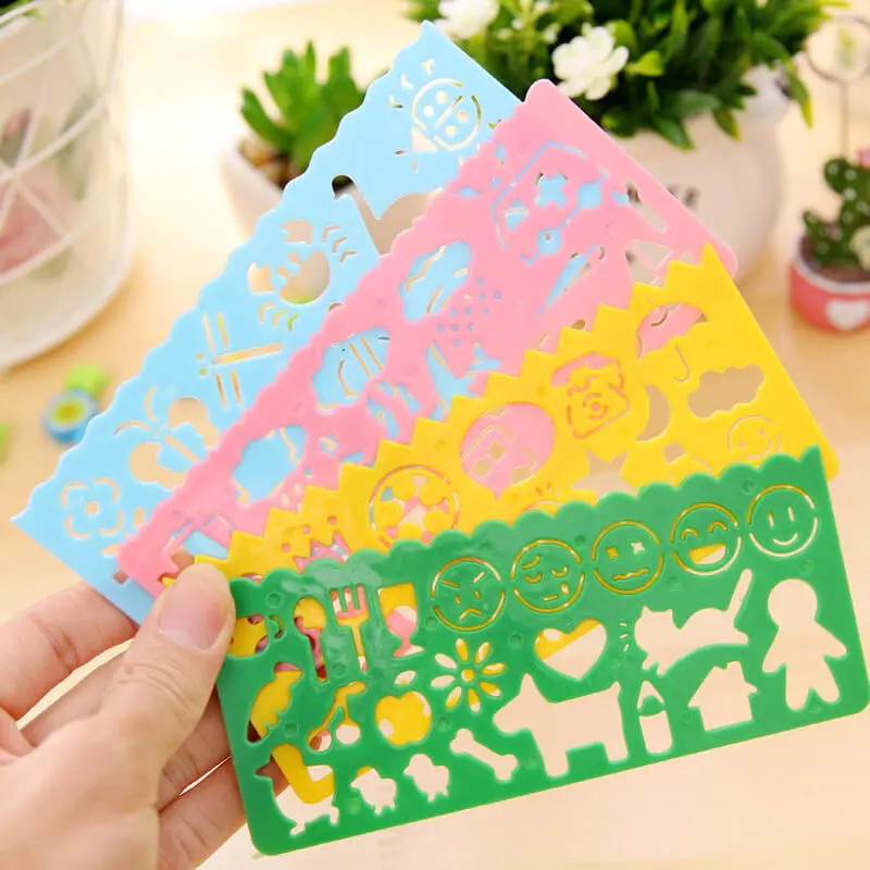 Creative Multi-function Drawing Ruler for Art Drafting Stationery