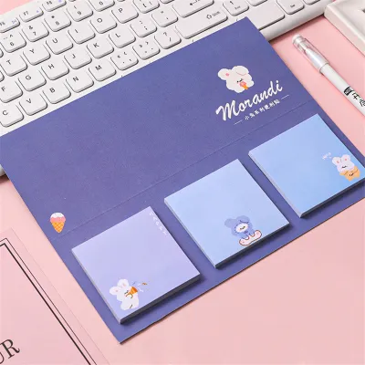 3pcs/set Cartoon Sticky Note Paper Pads Stationery Notebooks