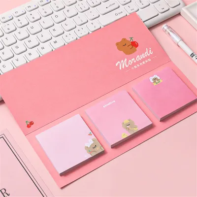 3pcs/set Cartoon Sticky Note Paper Pads Stationery Notebooks