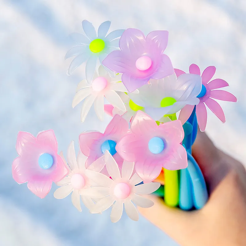 Creative Flower Shape Allochroic Gel Pen 0.38mm for Office Stationery