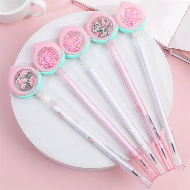 Creative Spangle Peach Shape Gel Pen