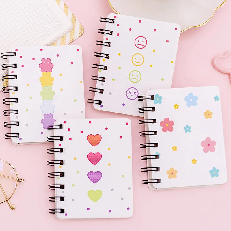 A7 80-sheet Floral Loose-leaf Notebook Portable Stationery