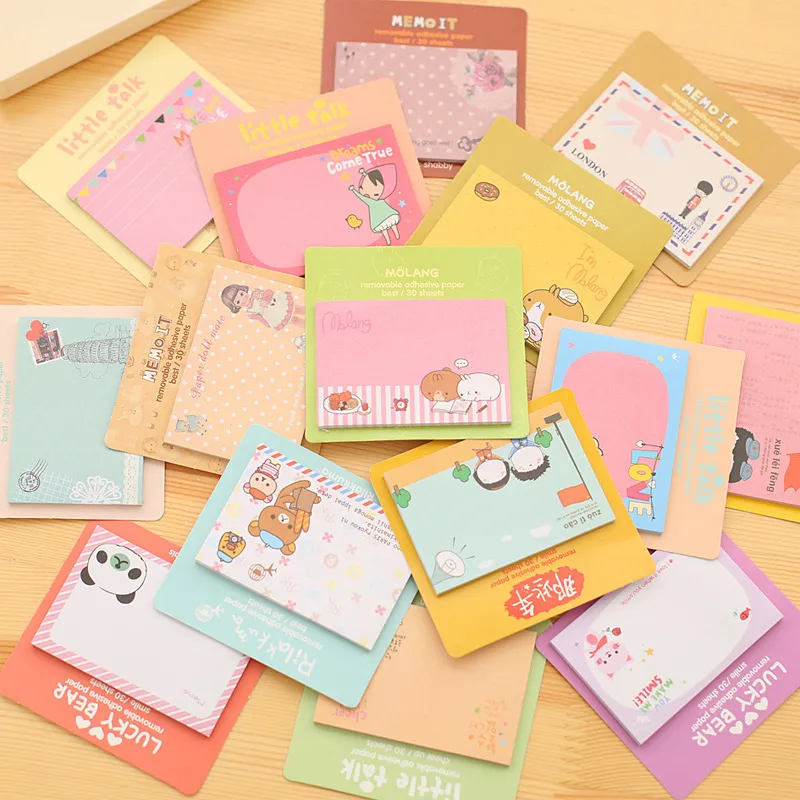 Cartoon Creative Post-it Notes Stationery Notebooks 19 Sheets Paper