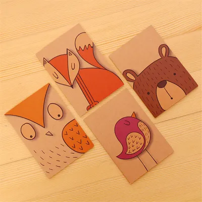 64K Brown Paper Cover Mini Notepad Cute Japanese Korean Style