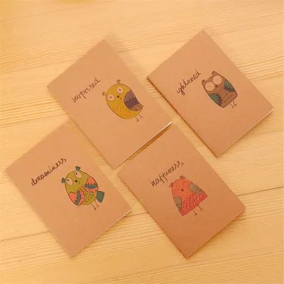64K Brown Paper Cover Mini Notepad Cute Japanese Korean Style