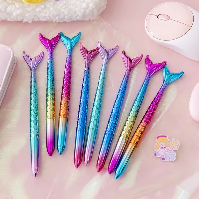 Creative Mermaid Shape Gel Pen 0.5mm Plastic for Office Stationery