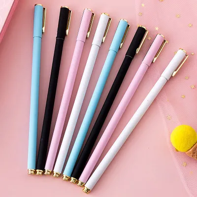 Minimalist Metallic Solid Color Gel Pen 0.5mm Office Stationery