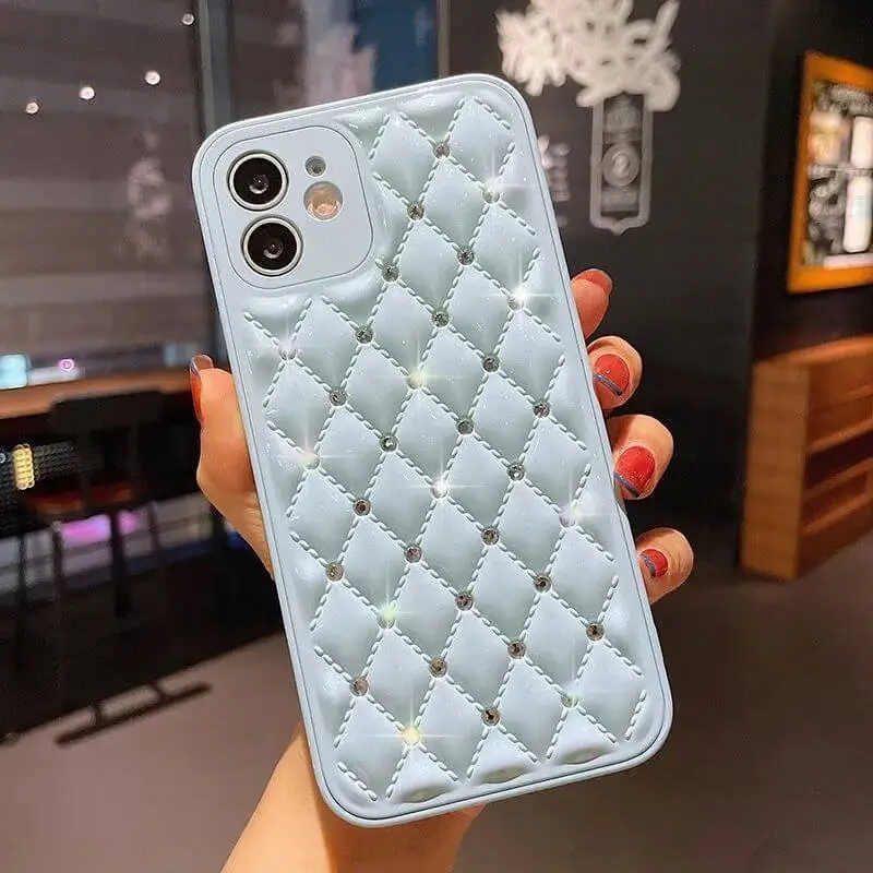 Fashion Rhombus Rhinestone Decoration Phone Case