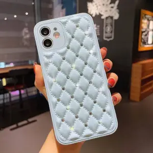 Fashion Rhombus Rhinestone Decoration Phone Case
