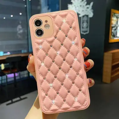 Fashion Rhombus Rhinestone Decoration Phone Case