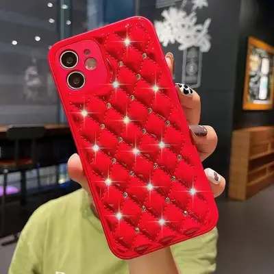 Fashion Rhombus Rhinestone Decoration Phone Case