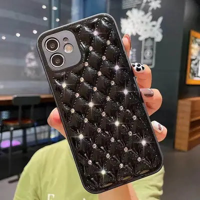 Fashion Rhombus Rhinestone Decoration Phone Case